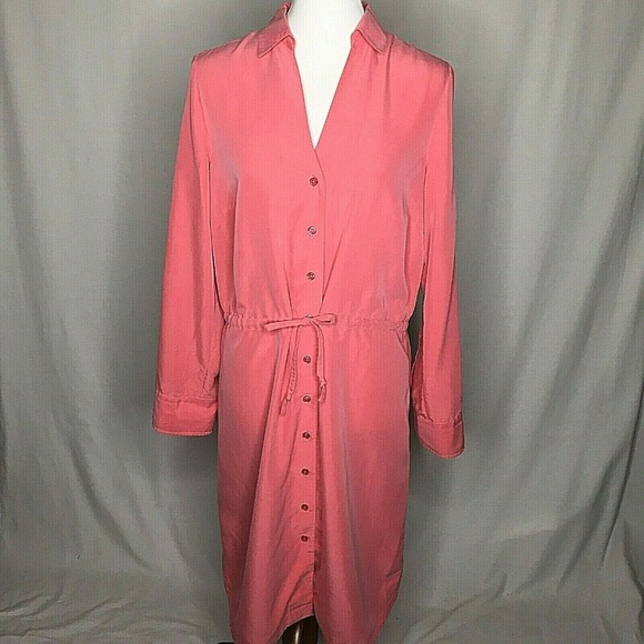 Soft Surroundings Shirt Dress LS With Roll-Tab Opt - Picture 1 of 8